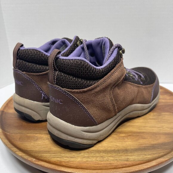 Vionic Cypress Brown Suede Purple Hiking Boot Sneaker Shoes Women's Size 8.5 - Picture 6 of 16